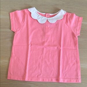 Jacadi Coral Tee with White Collar